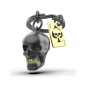 Keyring Black Skull with Playing Card