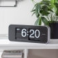 Table Clock Flip Karlsson Wide Silver