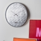 Wall Clock Karlsson Disco Silver