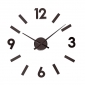 Wall Clock Sticker DIY Aluminium Black